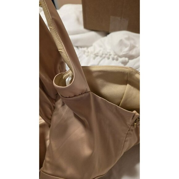 Blithe LA Mini Dress Champagne Size Medium Formal Wedding Satin Coquette NWT Y2K - Picture 8 of 11